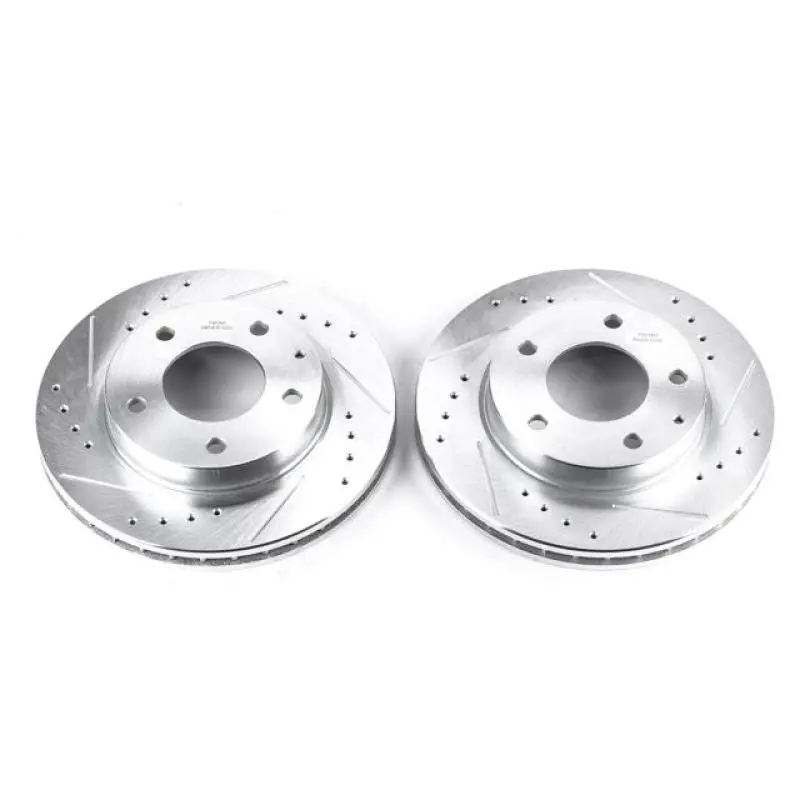 Power Stop 93-97 Ford Probe Front Evolution Drilled & Slotted Rotors - Pair 1