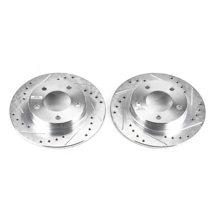 Power Stop 93-97 Ford Probe Rear Evolution Drilled & Slotted Rotors - Pair 1