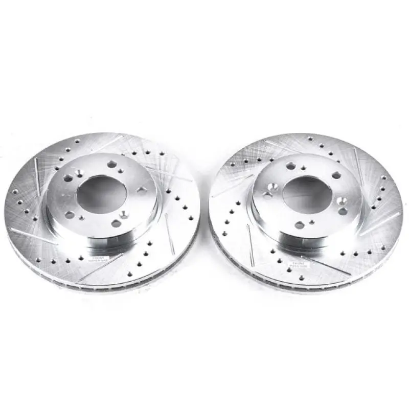 Power Stop 97-98 Acura Integra Front Evolution Drilled & Slotted Rotors - Pair 1