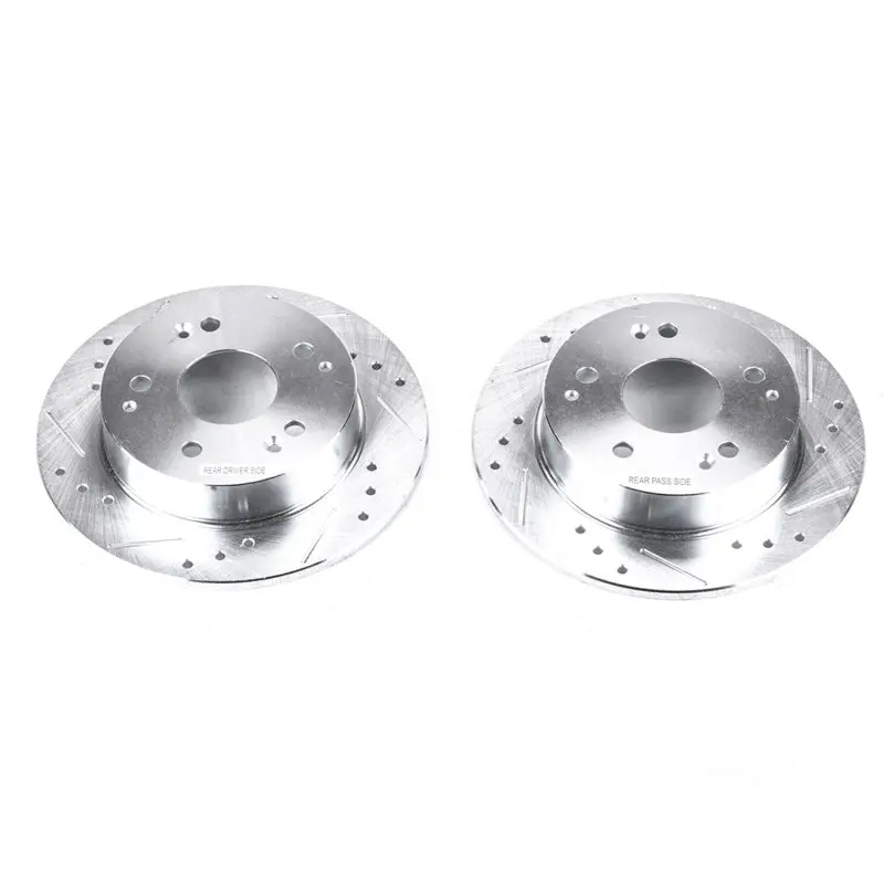 Power Stop 97-98 Acura Integra Rear Evolution Drilled & Slotted Rotors - Pair 1