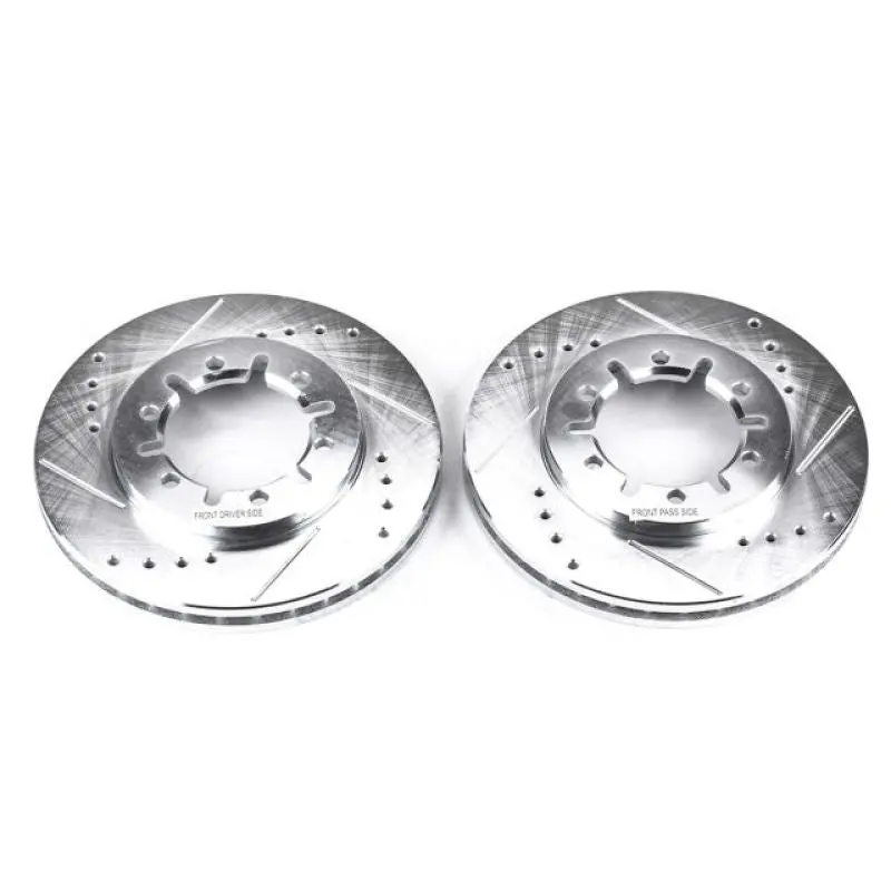 Power Stop 98-04 Nissan Frontier Front Evolution Drilled & Slotted Rotors - Pair 1