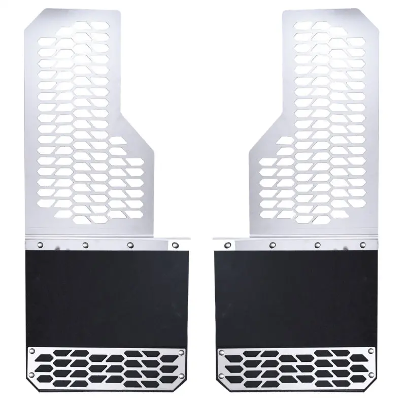 Putco 10-18 Ram Hd Dually - (Fits Front) - Set Of 2 Mud Skins - Brushed Ss W/ Hex Shield 1
