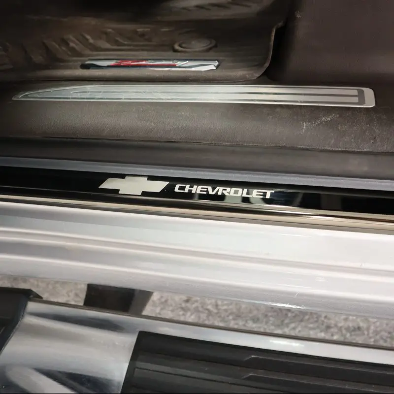 Putco 14-18 Chevy Silv Ld - Double Cab W/ Chevrolet Etching (8Pcs) Black Platinum Door Sills 1