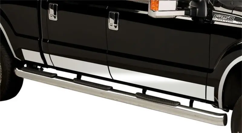 Putco 17-20 Ford Superduty Supercrew - 8Ft Bed Stainless Steel Rocker Panels 1