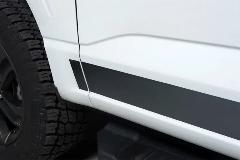 Putco 2021 Ford F-150 Super Cab 8Ft Long Box Black Platinum Rocker Panels (4.25In Tall 12Pcs) 1