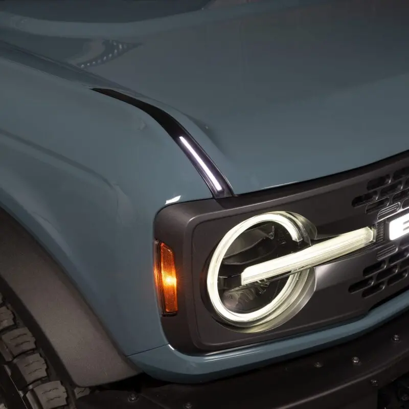 Putco 22-24 Ford Bronco Luminix Drl Led Light Hood Limb Riser (Factory Hood Side Hinge Replacements) 1