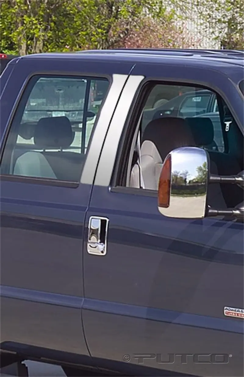 Putco 99-07 Ford Superduty (Crew Cab) - 4Pcs Stainless Steel Pillar Posts Classic 1