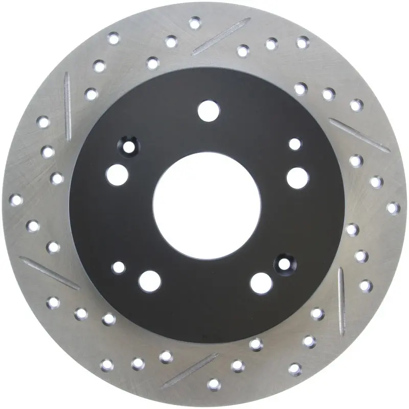 Stoptech 02-06 Acura Rsx Incl. Type S / 97-01 Integra Type R Slotted & Drilled Right Rear Rotor 1