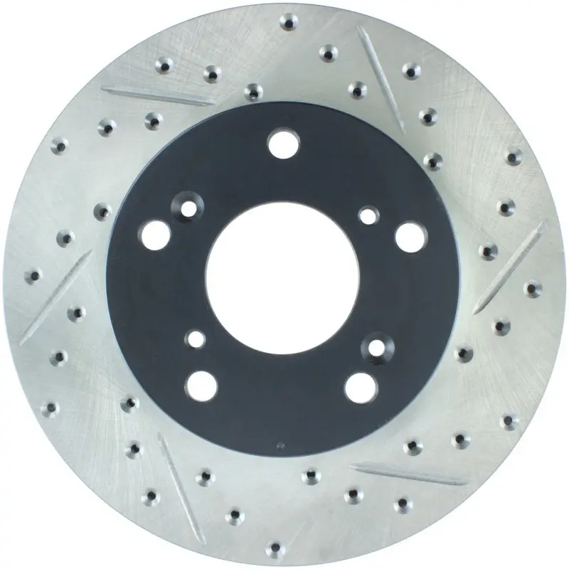 Stoptech 02-06 Acura Rsx Slotted & Drilled Left Front Rotor 1