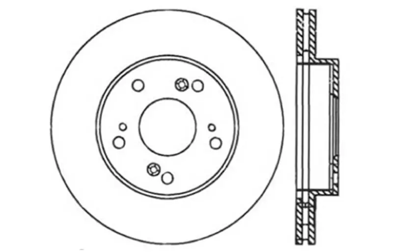Stoptech 02-06 Acura Rsx Slotted & Drilled Right Front Rotor 1