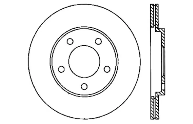 Stoptech 05-10 Ford Mustang V6/4.0L / Gt V8/4.6L Cross Drilled Right Rear Rotor 1
