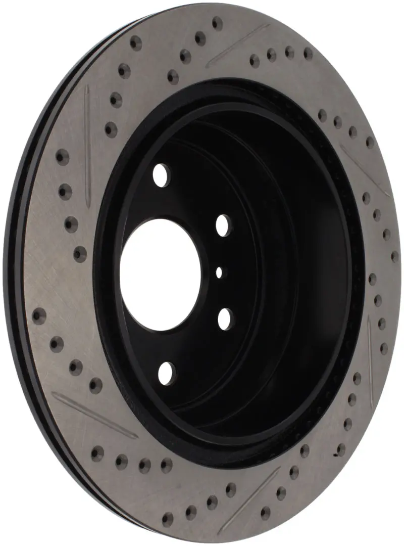 Stoptech 07-10 Gmc Sierra (W/ Rear Drum) / 07-09 Gmc Yukon Rear Left Slotted & Drilled Rotor 1