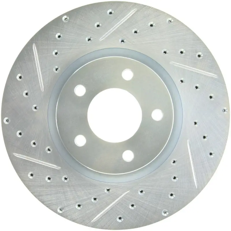 Stoptech 07-13 Mazdaspeed3 Sport Slotted & Drilled Front Right Rotor 1