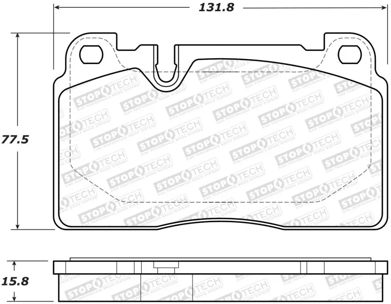 Stoptech 07-15 Audi Q7 Street Performance Front Brake Pads 1