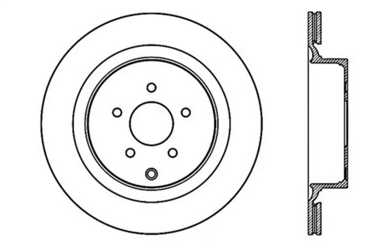 Stoptech 09 Infiniti Fx50 Sportstop Slotted & Drilled Rear Left Rotor 1