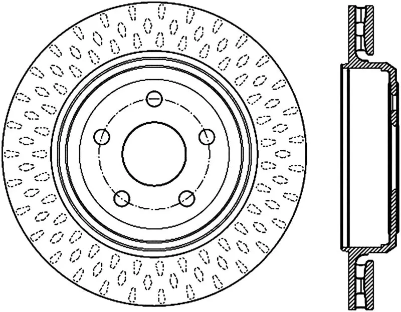 Stoptech 12-13 Jeep Srt8 Rear Right Slotted Sport Brake Rotor 1