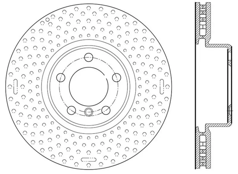Stoptech 12-15 Bmw 335I Drilled Left Front Rotor 1