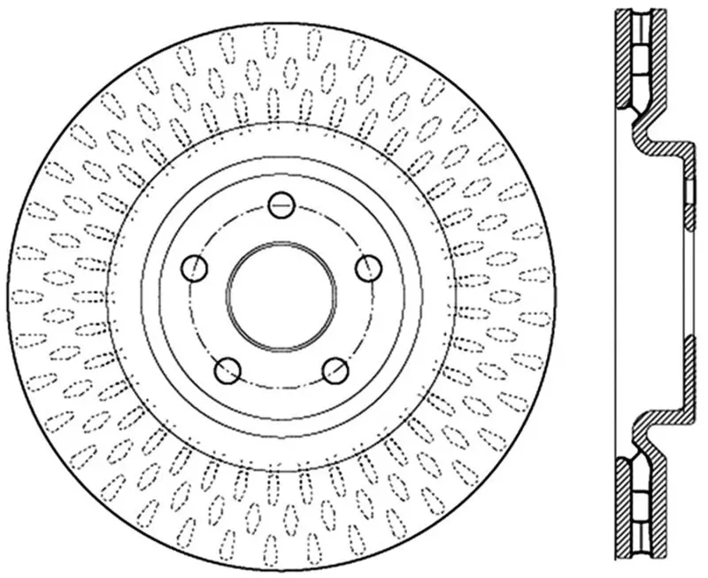 Stoptech 12-18 Jeep Grand Cherokee Srt8 (380Mm Front Disc) Front Left Slotted Sport Brake Rotor 1