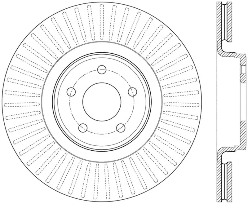 Stoptech 14.5+ Ford Focus St Front Right Slotted Performance Rotor 1