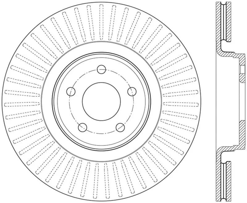 Stoptech 14+ Ford Focus St W/ 335Mm Brakes Front Right Slotted & Drilled Rotor 1