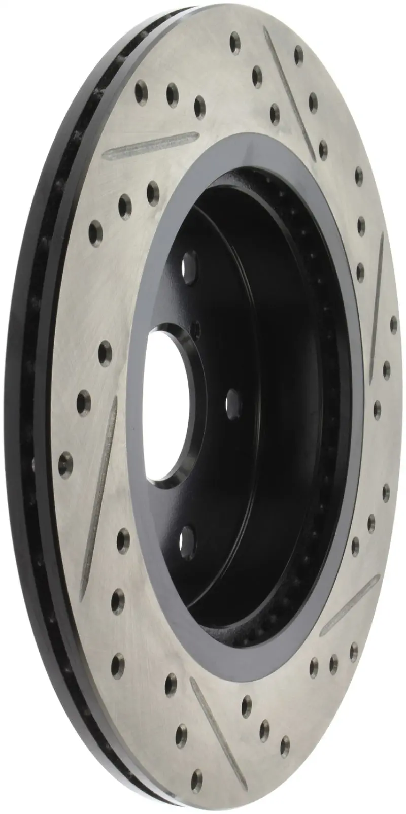 Stoptech 16-17 Subaru Wrx (W/Eyesight Technology) Sport Slotted & Drilled Rear Right Rotor 1