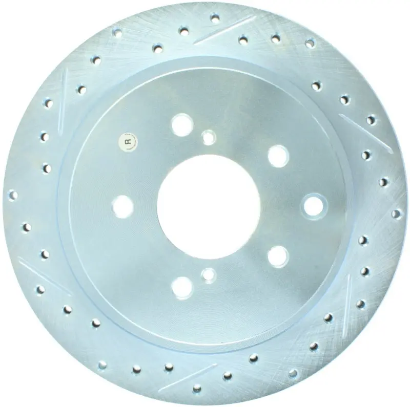 Stoptech 89-96 Nissan 300Zx Select Sport Slotted & Drilled Right Rear Brake Rotor 1