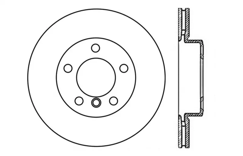 Stoptech 9/07-09 Bmw 328 Slotted & Drilled Left Front Rotor 1