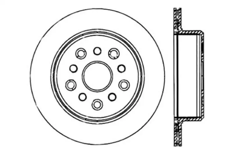 Stoptech 93-98 Toyota Supra Turbo Drilled Left Rear Rotor 1