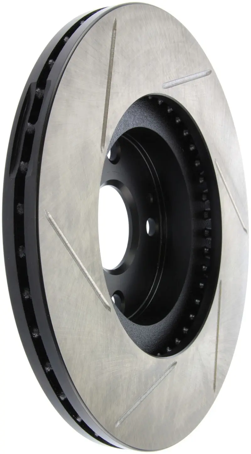 Stoptech Power Slot 01-05 Mazda Miata Sport Suspension/Turbo Sportstop Slotted Front Left Rotor 1