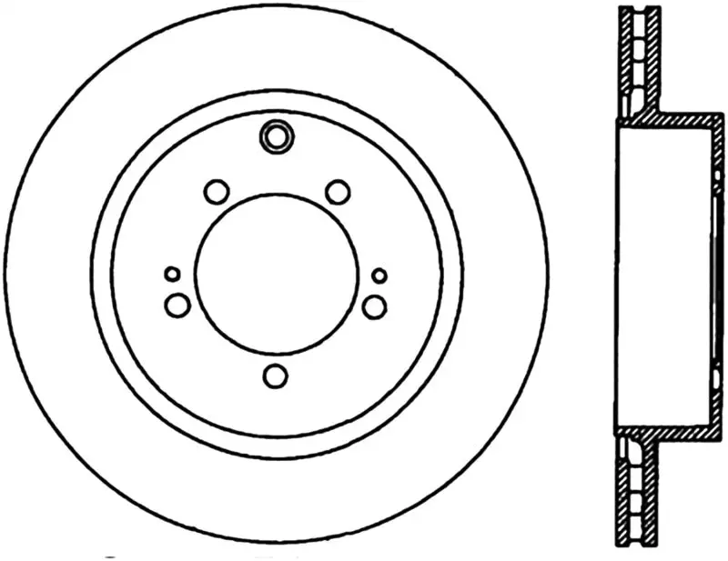 Stoptech Power Slot 03-06 Evo 8 & 9 Cryo Slotted Right Rear Rotor 1