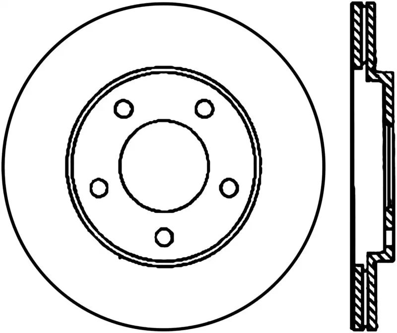 Stoptech Power Slot 05-10 Mustang V6/4.0L / Gt V8-4.6L Rear Right Cryo Rotor 1
