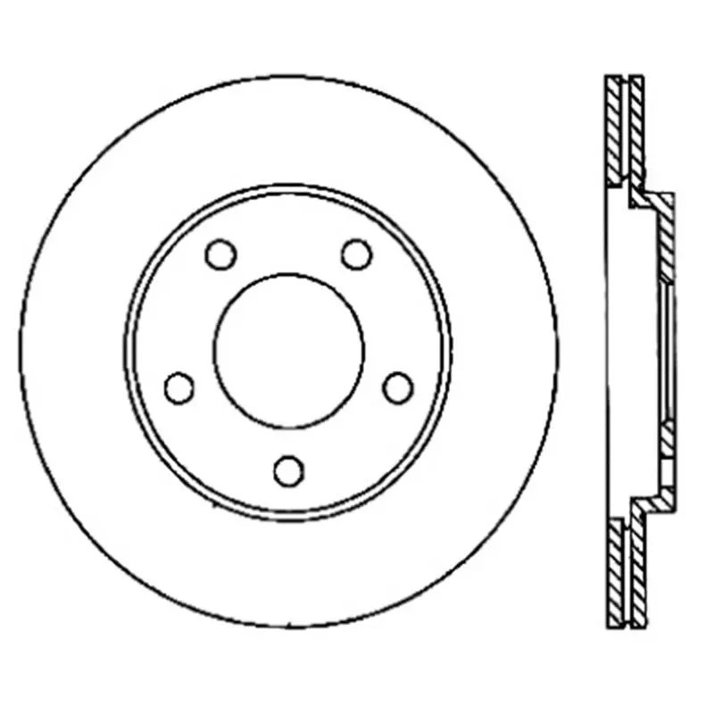 Stoptech Power Slot 05-10 Mustang V6/4.0L / Gt V8-4.6L Rear Right Slotted Rotor 1