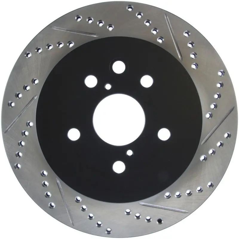 Stoptech Power Slot 06-11 Lexus Gs Series / 06-12 Is350 Rear Left Drilled & Slotted Rotor 1