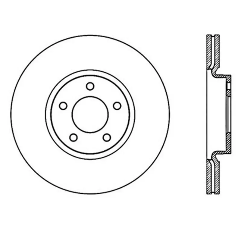 Stoptech Power Slot 07-09 Mazdaspeed3 Slotted Right Front Rotor 1