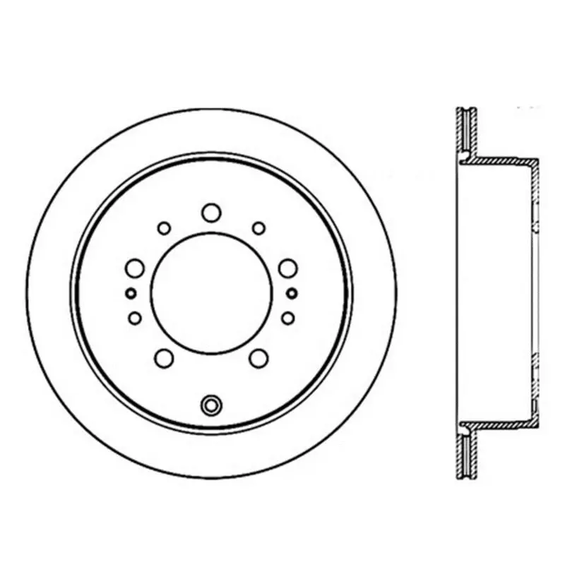 Stoptech Power Slot 08-09 Lexus Lx450/470/570 / 07-09 Toyota Tundra Slotted Left Rear Rotor 1