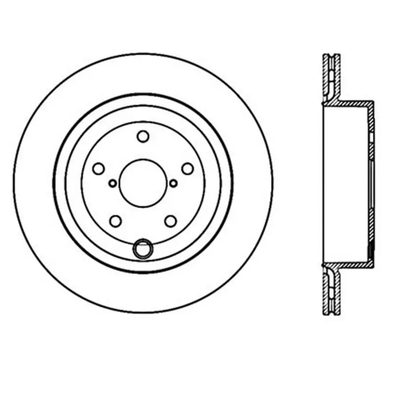 Stoptech Power Slot 08-10 Subaru Impreza Sti Rear Left Slotted Rotor 1