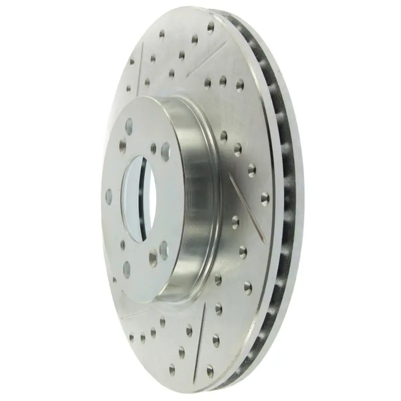 Stoptech Select Sport 06-08 Honda Civic Gx / 98-02 Accord V7 Slotted And Drilled Right Front Rotor 1