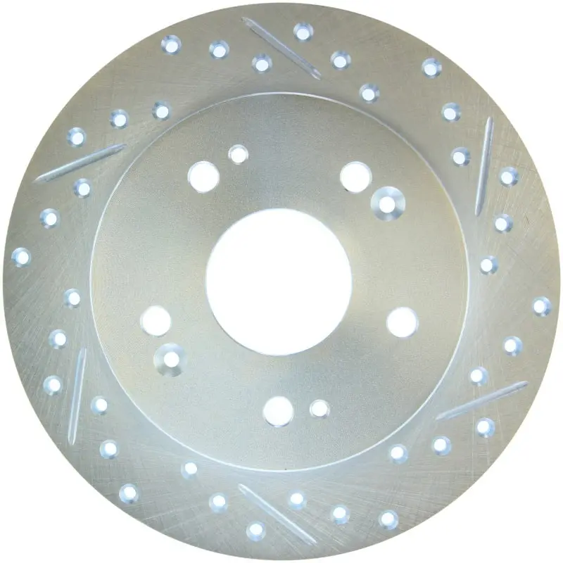Stoptech Select Sport 06-15 Honda Civic Si Slotted And Drilled Left Rear Rotor 1