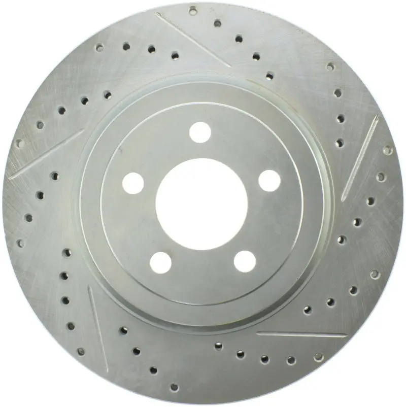 Stoptech Select Sport 10-14 Dodge Challenger Drilled And Slotted Front Left Brake Rotor 1