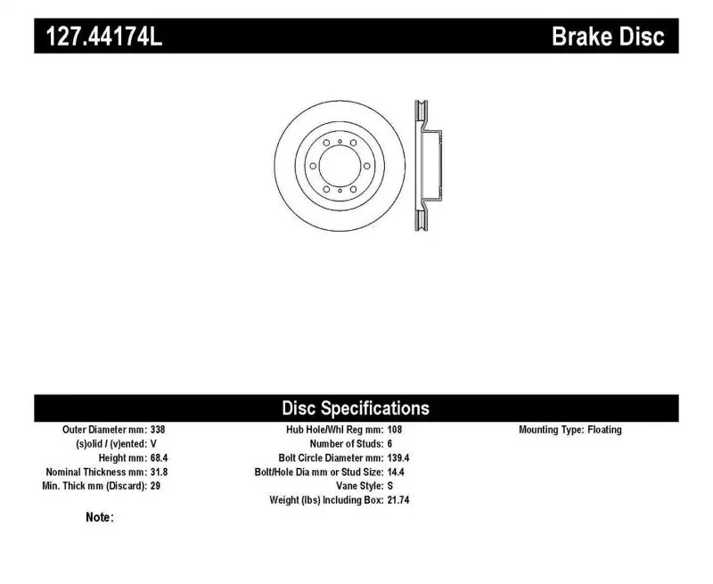 Stoptech Slotted & Drilled Sport Brake Rotor 1