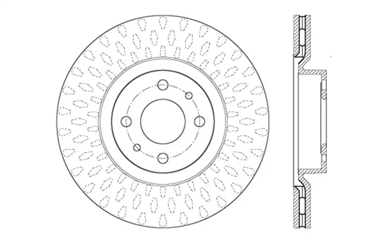 Stoptech Slotted & Drilled Sport Brake Rotor 1