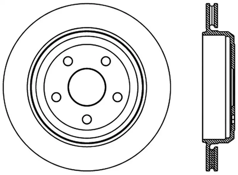 Stoptech Slotted Sport Brake Rotor 11-17 Jeep Grand Cherokee (Excludes Srt8) 1