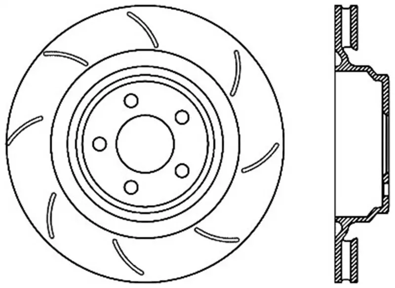 Stoptech Sportstop 06-09 Chrysler Srt-8 Rear Right Drilled & Slotted Rotor 1