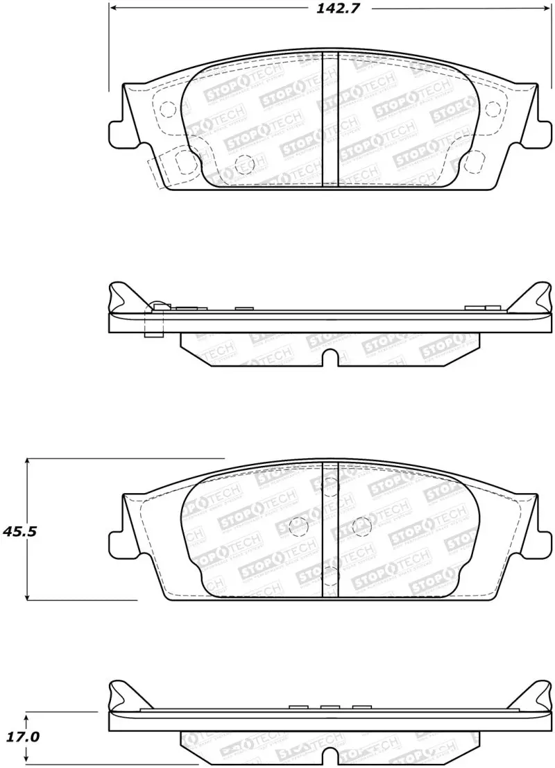 Stoptech Street Brake Pads - Front/Rear 1