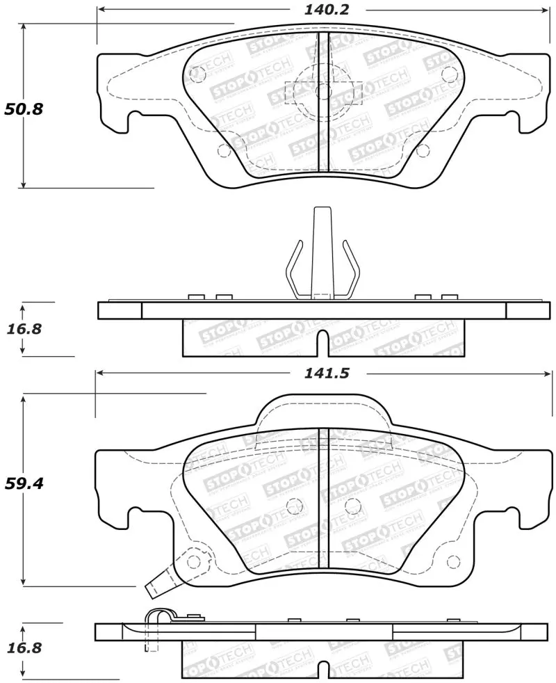 Stoptech Street Brake Pads - Rear 1