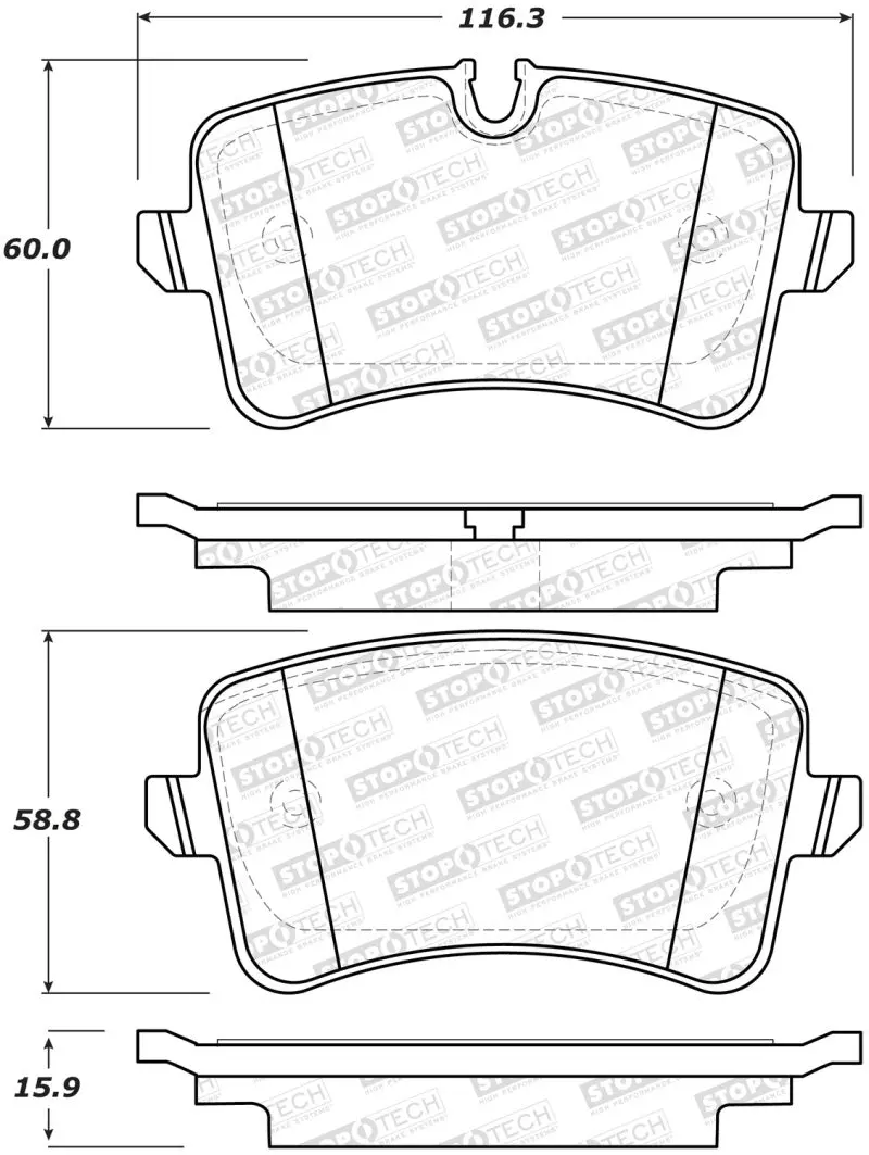 Stoptech Street Brake Pads - Rear 1