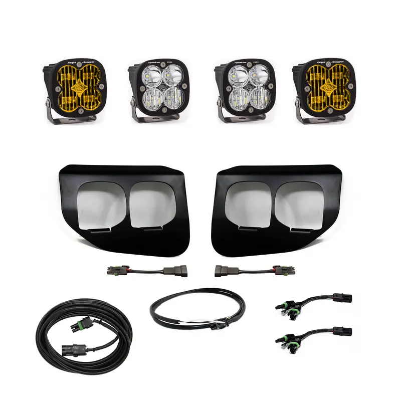 Baja Designs 447737Up Amber Fog Light Kit – Sae/Pro Dc, Upfitter-Ready, Fits 2020–2022 Ford Super Duty 1