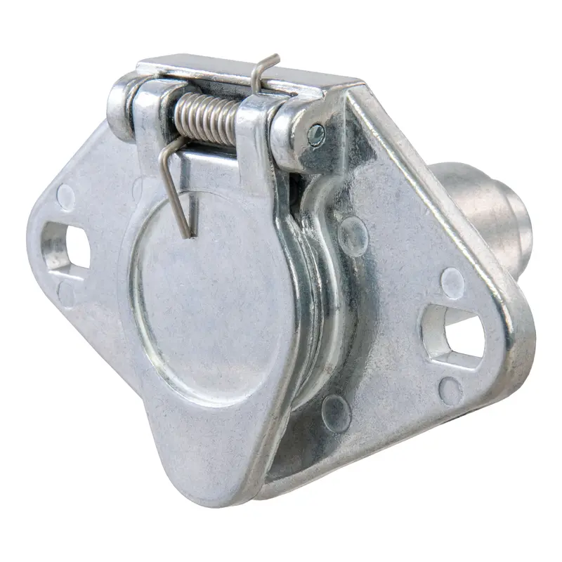 Curt Vehicle-Side 4-Pin Round Trailer Wiring Socket – Plug-And-Play Harness For Light-Duty Trailers 1
