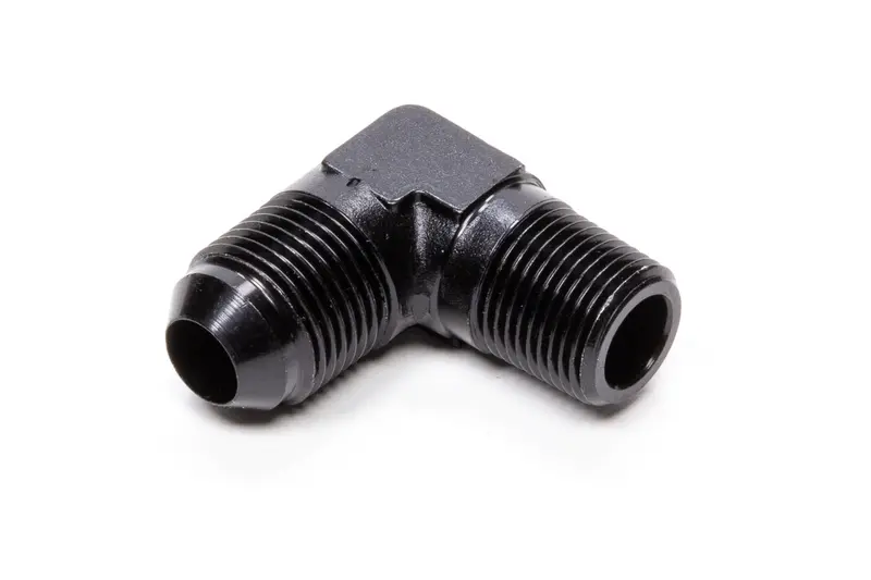 Fragola 482207-Bl 90° Black Anodized Adapter Fitting – #8 Orb To 1/4" Male Pipe Thread 1