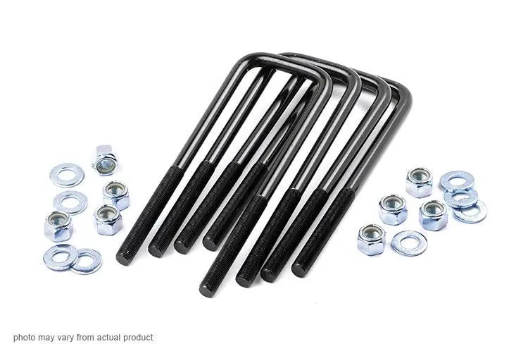 Rough Country 7664 5/8 Inch Square U Bolts 3.0 X 17.0 E Coated Black Corrosion Resistant Set Of 4 Rough Country 1